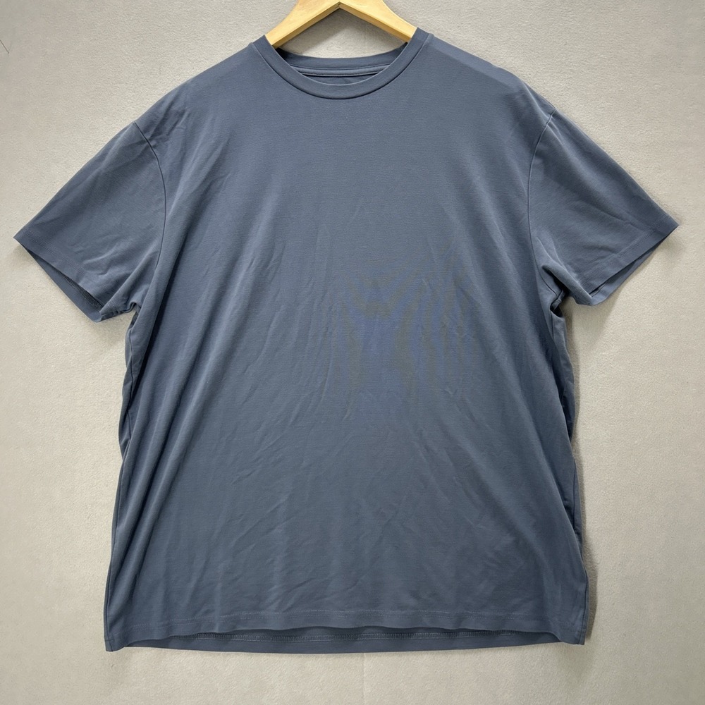 Jack Archer Performance Crewneck T-Shirt Men XL Blue Short Sleeve Lightweight